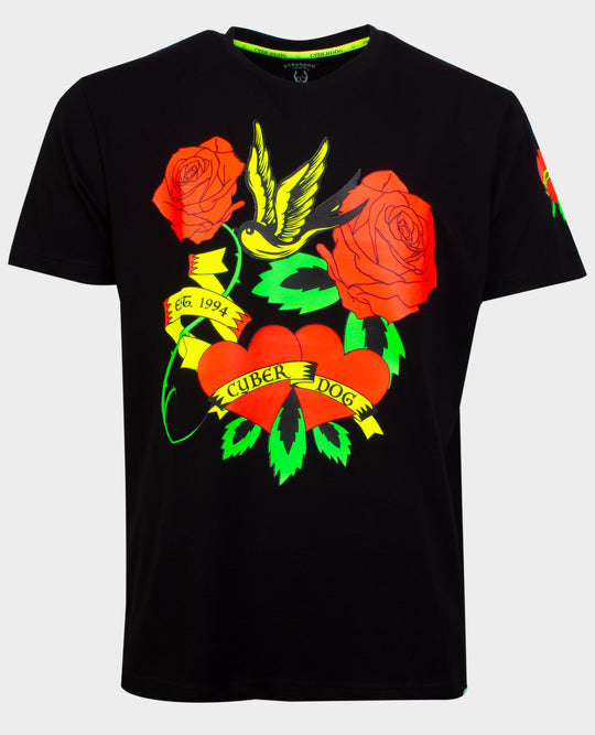 OVERSIZE TATTOO ROSE T-SHIRT
