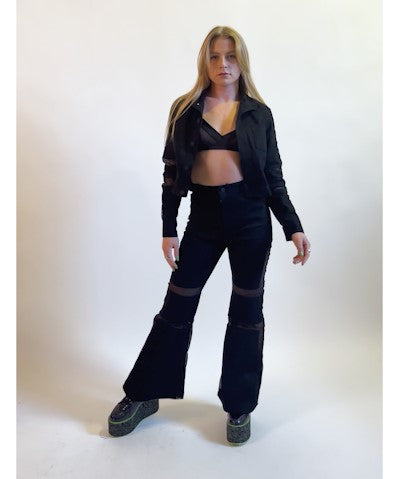PROTECTION JACKET BLACK / YELLOW MESH