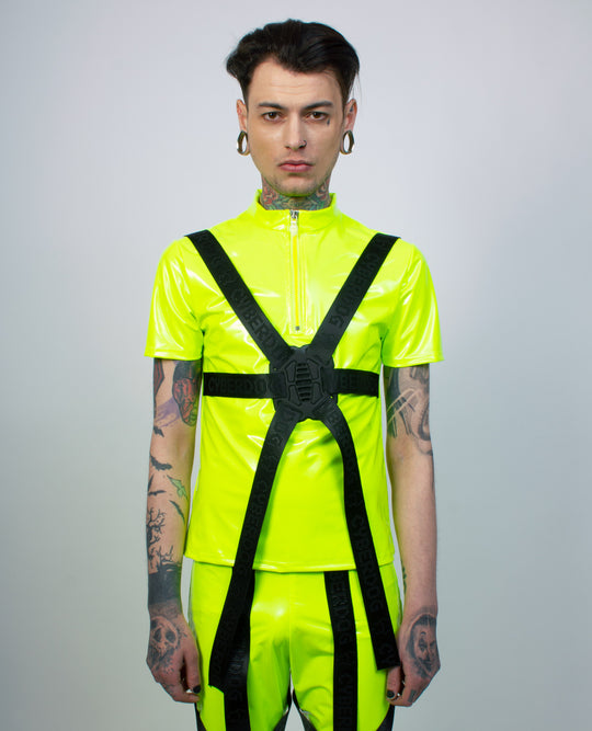 X BONDAGE TOP FLUO_YELLOW