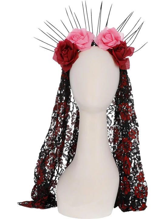 DELUXE SUNBURST DAY OF THE DEAD HEADBAND