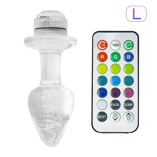 GLASS LED BUTT PLUG