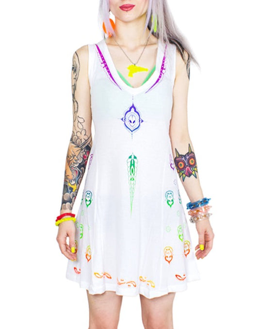 ALIEN BUDDHA FLARE DRESS