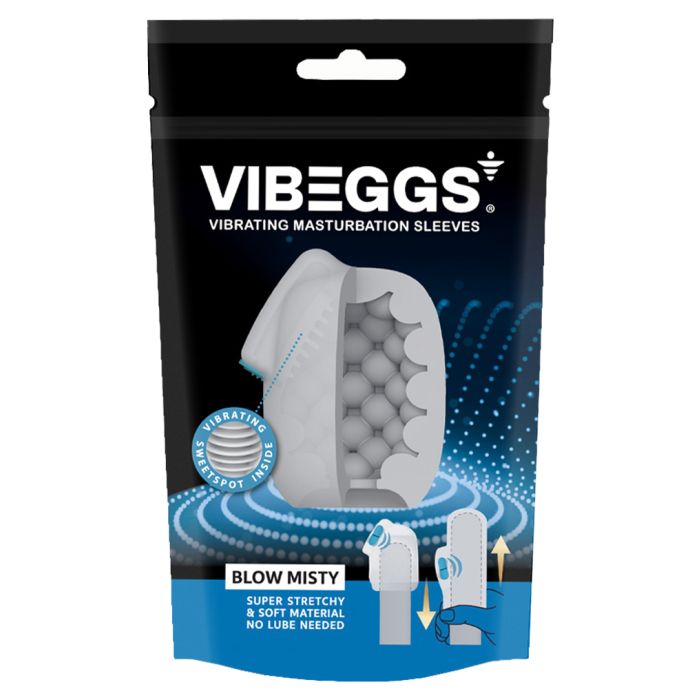 VIBEGGS BLOW MISTY VIBRATING MASTURBATION SLEEVE