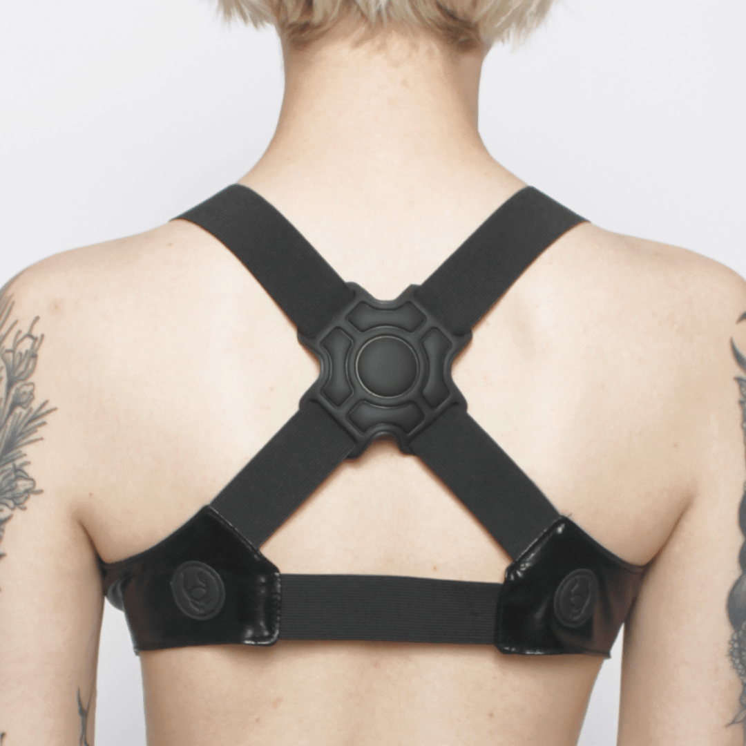 CYBAURA BRALETTE BLACK WET LOOK
