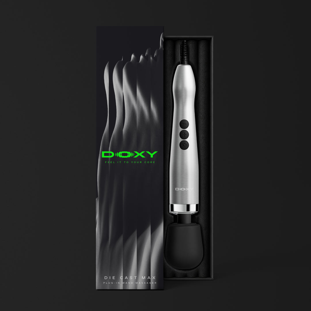DOXY 2.0 DIE CAST MAX - SILVER - PLUG-IN WAND MASSAGER