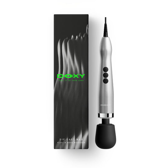 DOXY 2.0 DIE CAST MAX - SILVER - PLUG-IN WAND MASSAGER