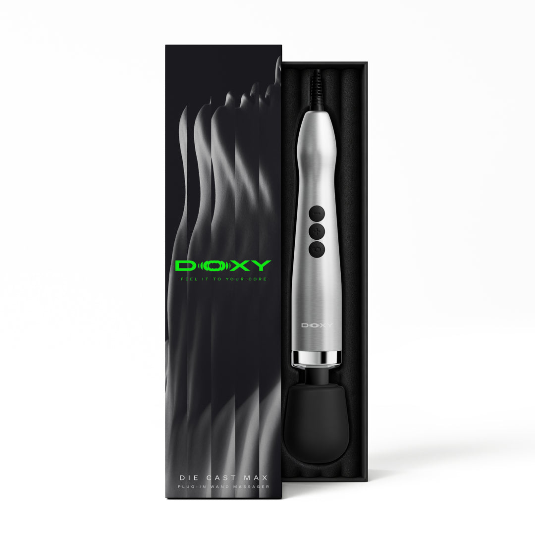 DOXY 2.0 DIE CAST MAX - SILVER - PLUG-IN WAND MASSAGER
