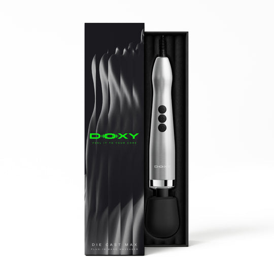 DOXY 2.0 DIE CAST MAX - SILVER - PLUG-IN WAND MASSAGER