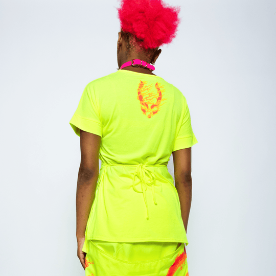 DRAGONITE KIMONO WRAP FLOU/YELLOW