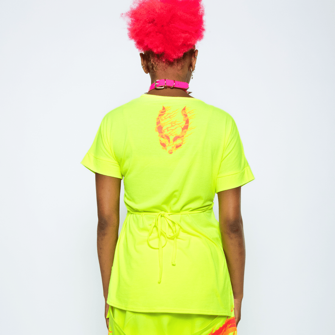 DRAGONITE KIMONO WRAP FLOU/YELLOW