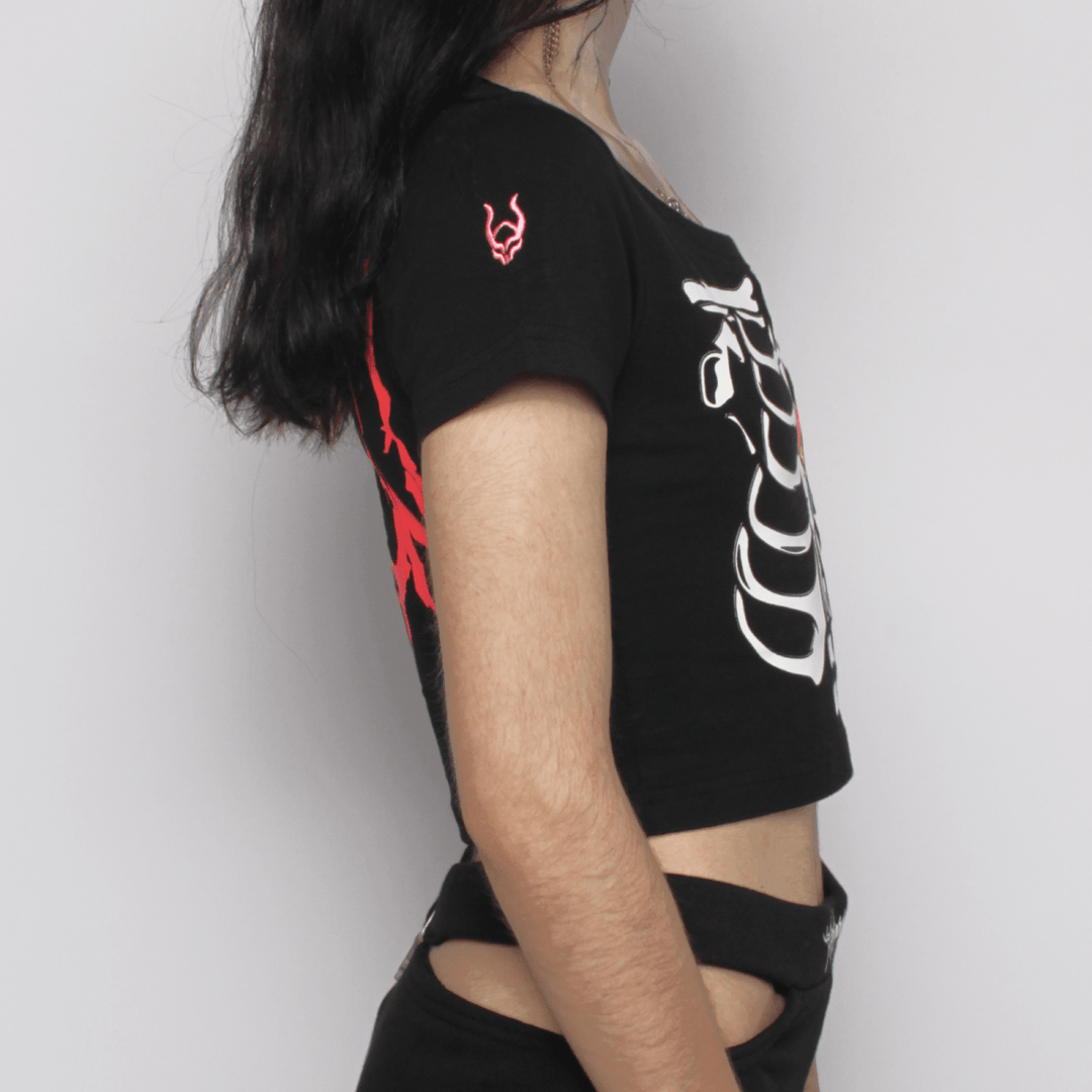 HEARTS & BONES CROP TEE GIRLS