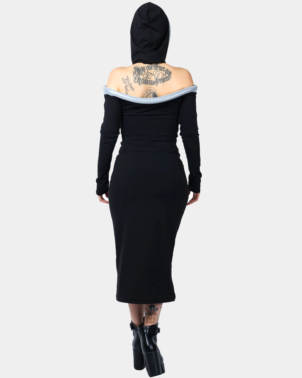 HOODIE OFF SHOULDER DRESS