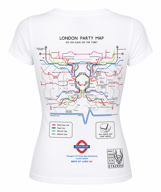 PARTY MAP T-SHIRT GIRLS WHITE