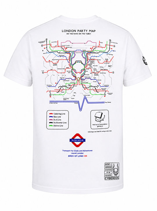 PARTY MAP T-SHIRT MENS WHITE