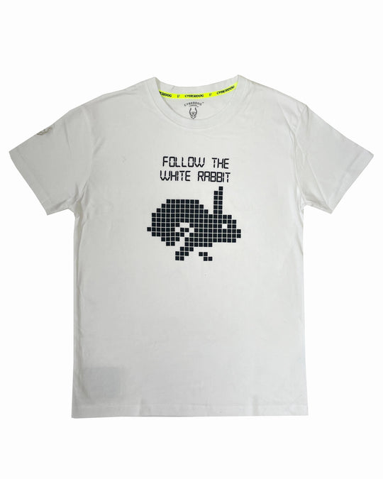 MENS WHITE RABBIT T-SHIRT WHITE