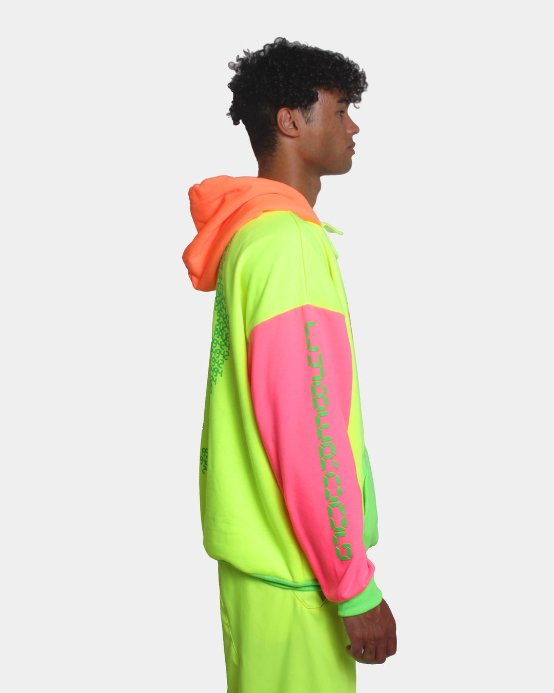 Neon green oversized hoodie sale