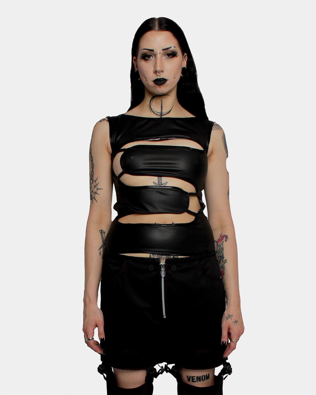 BREAKDOWN VEST BLACK PVC