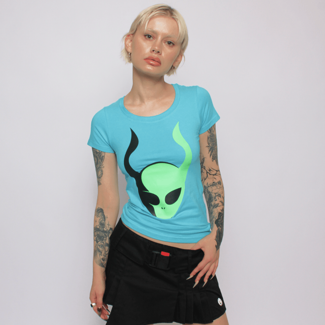 INVASION T-SHIRT TURQUOISE WOMENS