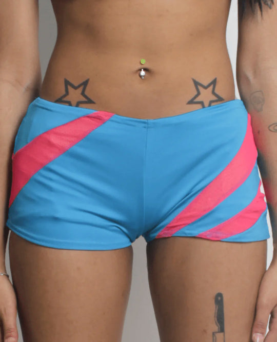LASER HOTPANTS BLUE / PINK