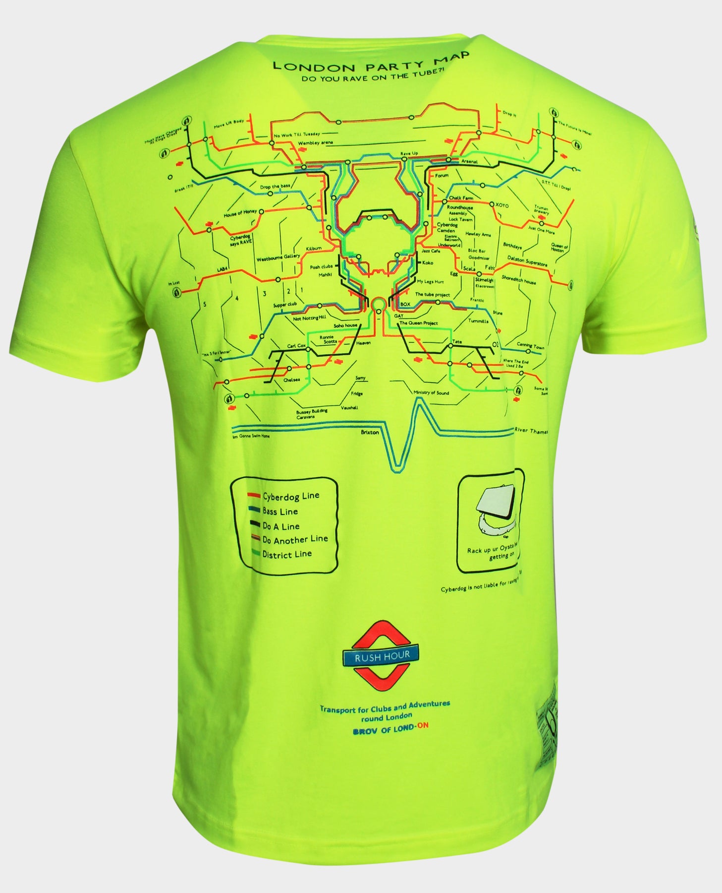 MENS NEW PARTY MAP T-SHIRT | Cyberdog London by Cyberdog - Rave ...