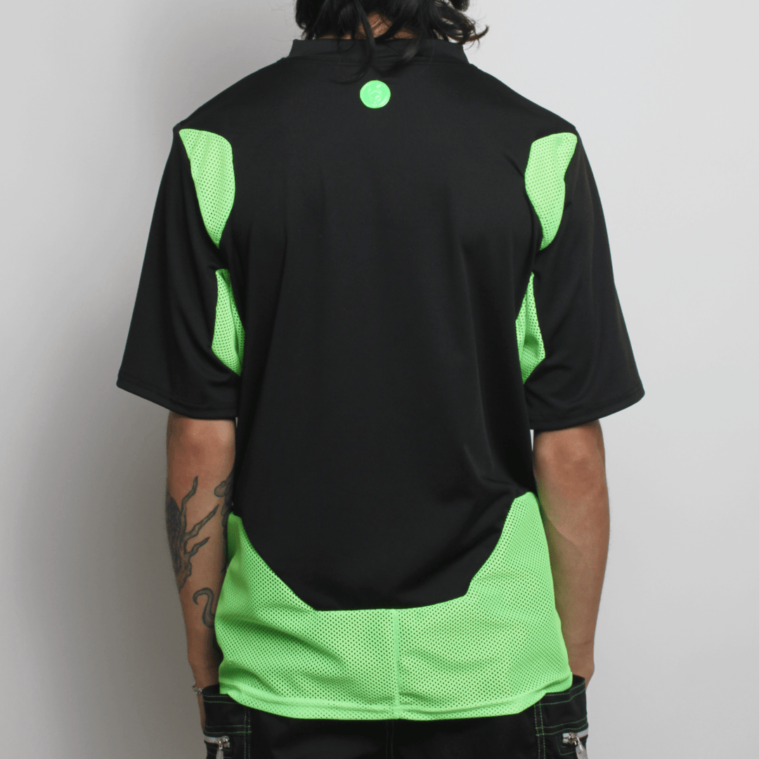 MESHED UP T-SHIRT BLACK / GREEN