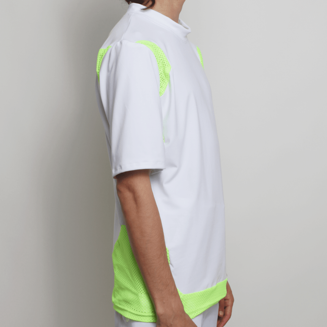 MESHED UP T-SHIRT WHITE / YELLOW