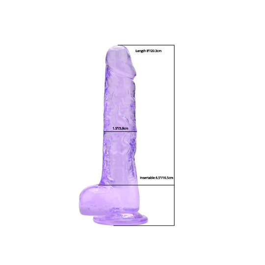 LOVING JOY 8 INCH DILDO WITH BALLS