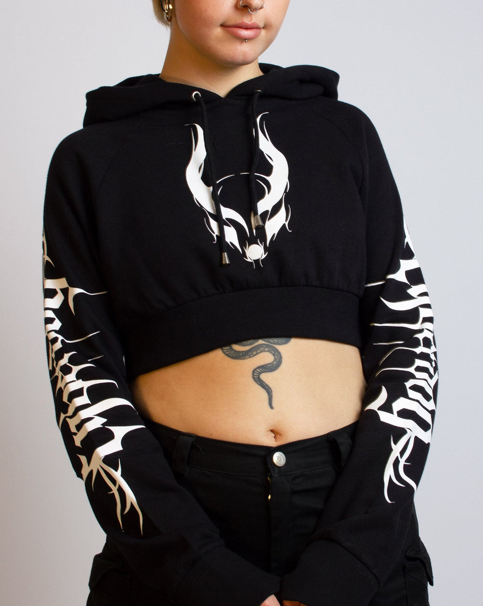 Cyberdog Rave CROPPED HOODIE CYBERLUX | Cyberdog London by Cyberdog - Rave clothing ...