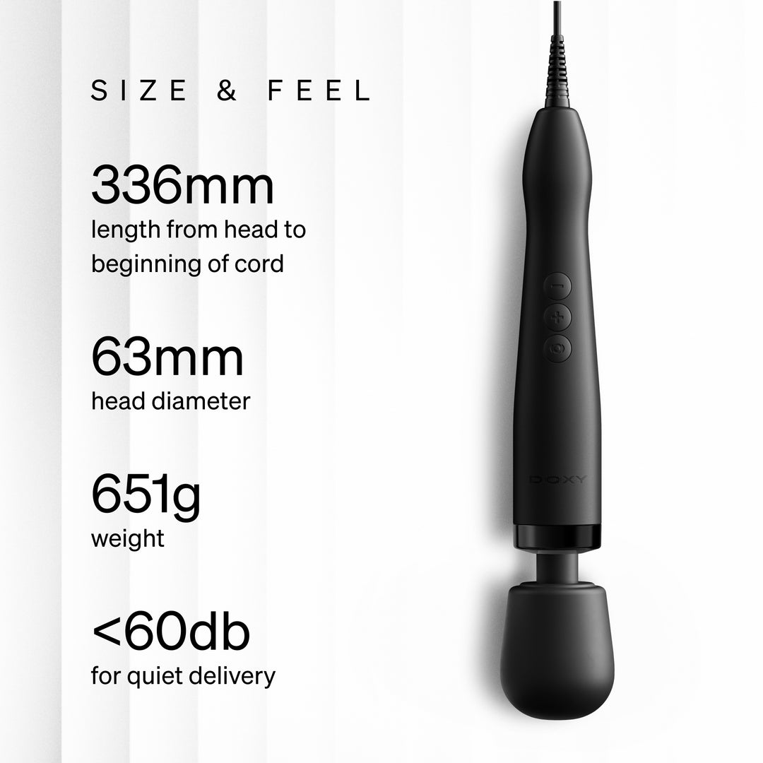 DOXY 2.0 ORIGINAL - BLACK - PLUG-IN WAND MASSAGER