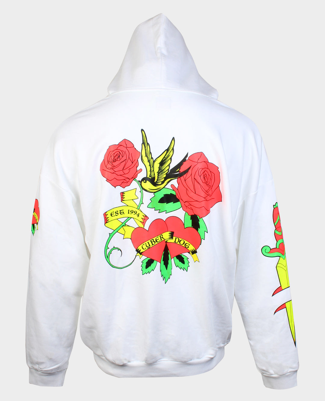 OVERSIZE TATTOO ROSE HOODIE