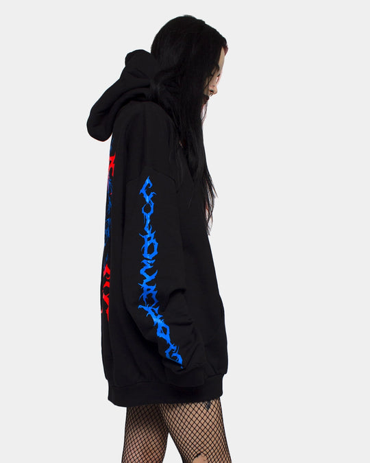 UNDERWORLD OVERSIZE HOODY UNISEX BLACK