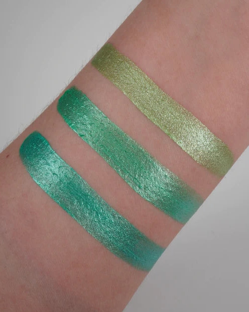 METALLIC WET EYELINERS - PERIDOT - SPLIT LINER - GLISTEN COSMETICS