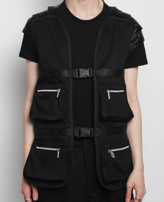 MULTI POCKET GILET / WAISTCOAT BLACK