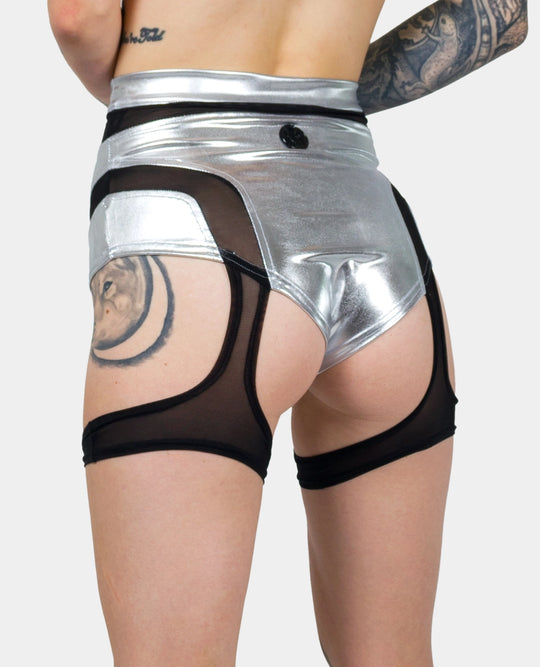 PROTECTION XXX HOTPANTS SILVER / BLACK MESH