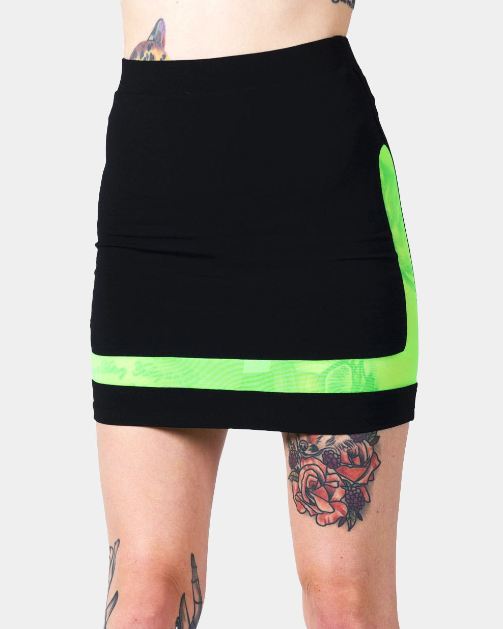 PROTECTION SKIRT BLACK / GREEN MESH