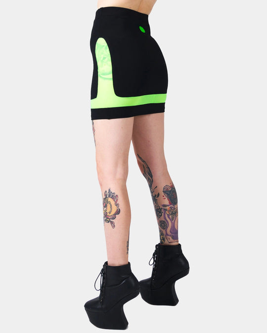 PROTECTION SKIRT BLACK / GREEN MESH