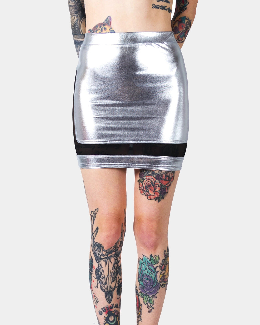 PROTECTION SKIRT SILVER / BLACK MESH