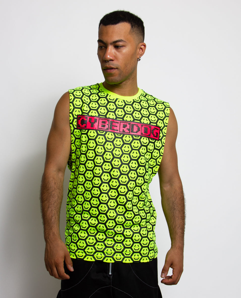 Cyberdog Rave RAVE VEST HEX SMILEY | Cyberdog London by Cyberdog - Rave clothing ...