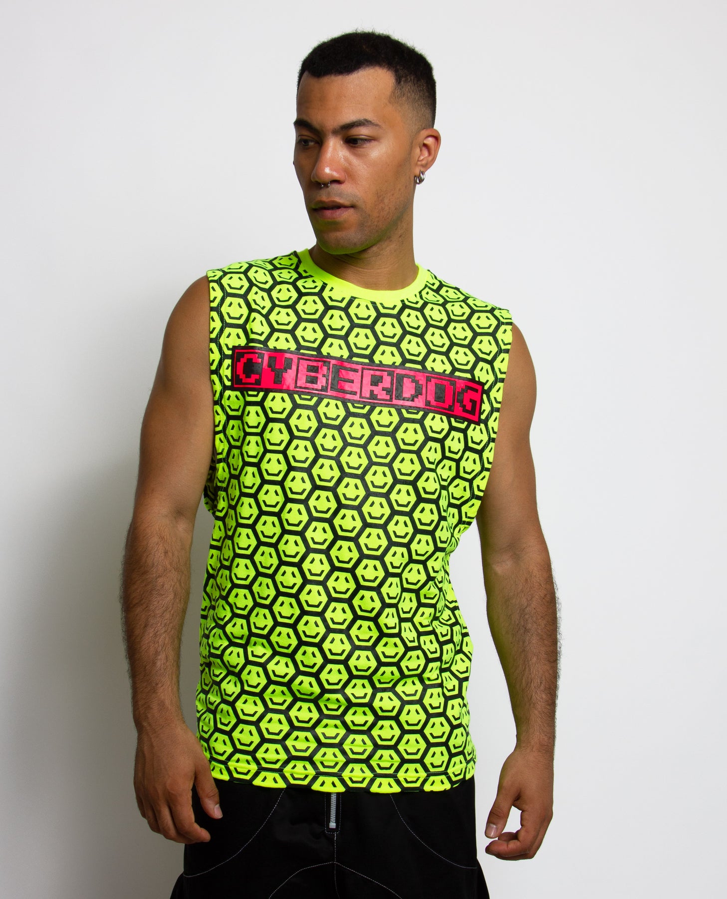 RAVE VEST HEX SMILEY | Cyberdog London by Cyberdog - Rave clothing ...