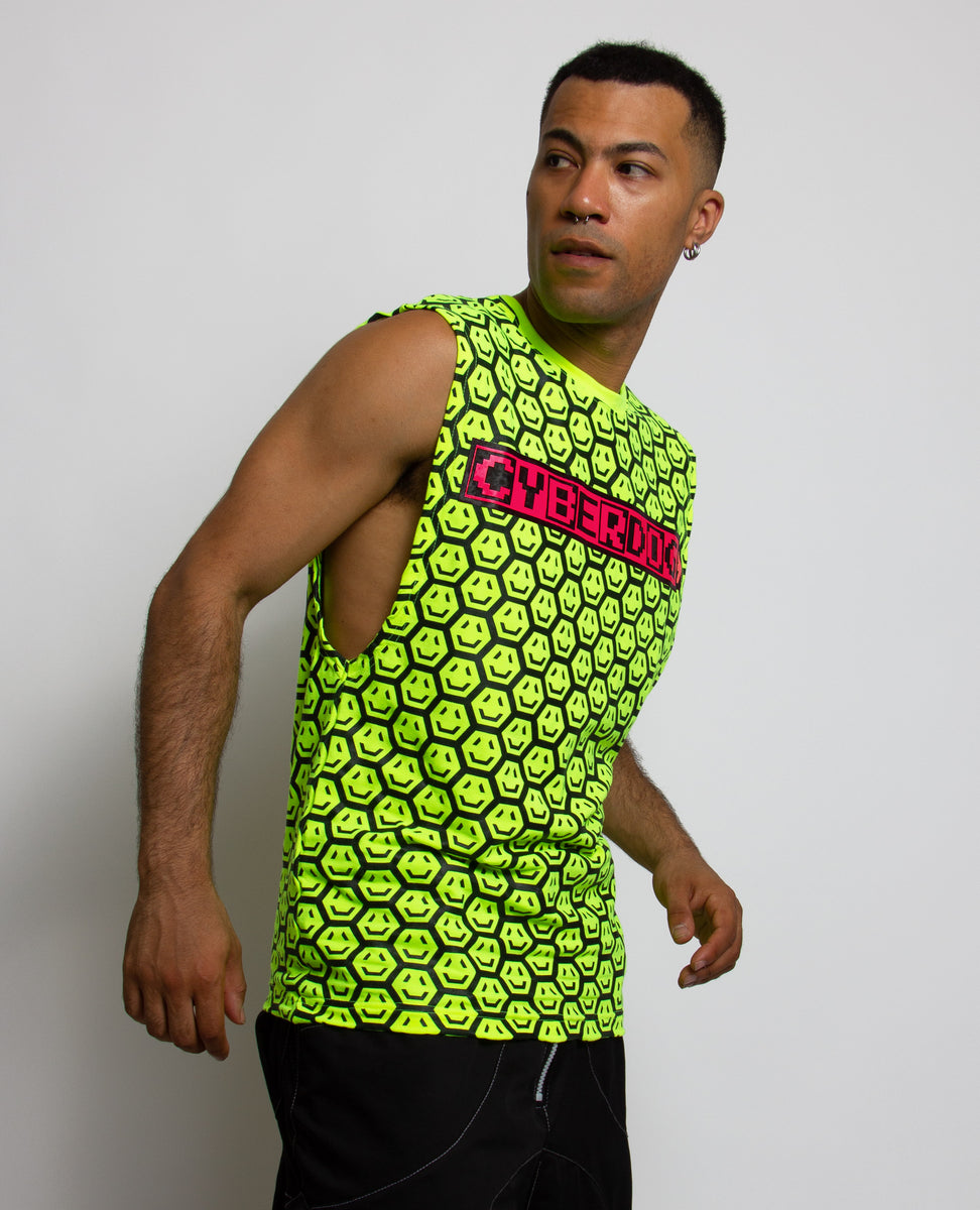 RAVE VEST HEX SMILEY | Cyberdog London by Cyberdog - Rave clothing ...