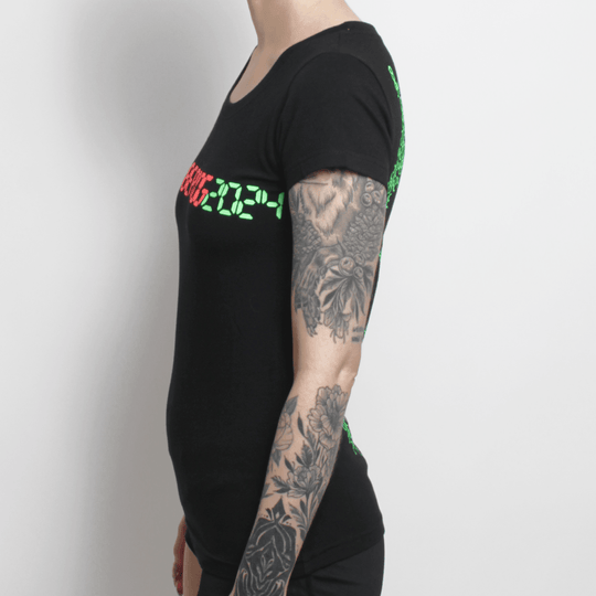 RAVE ON T-SHIRT BLACK WOMENS