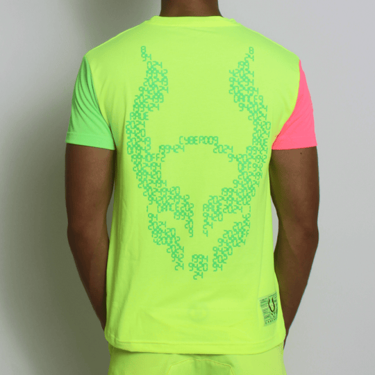 RAVE ON T-SHIRT MUTLI NEON MENS