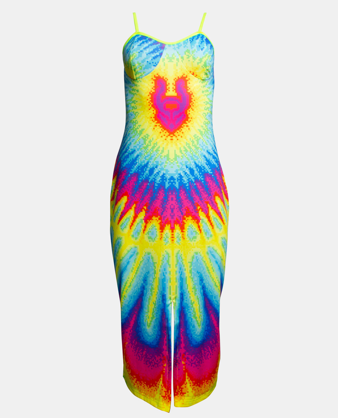 TIE DYE FRONT SPLIT DRESS