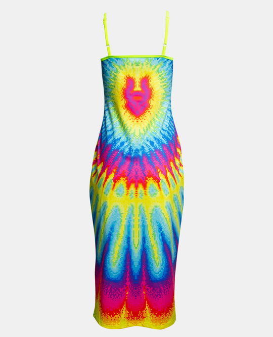 TIE DYE FRONT SPLIT DRESS