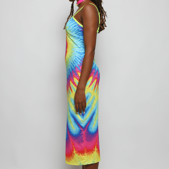 TIE DYE FRONT SPLIT DRESS