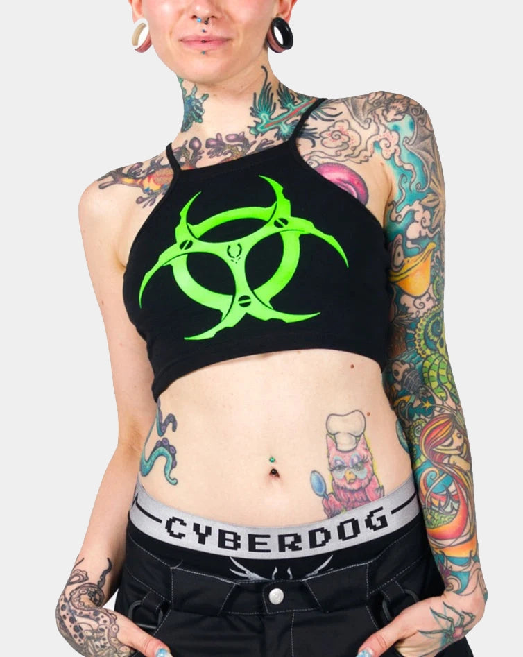 TANK CROP TOP HAZARD by Cyberdog - Rave clothing, festival fashion