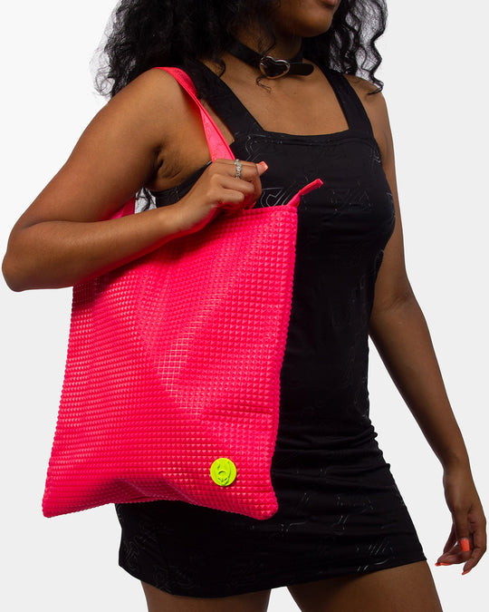 RUBBERIZED SHOPPER TOTE BAG