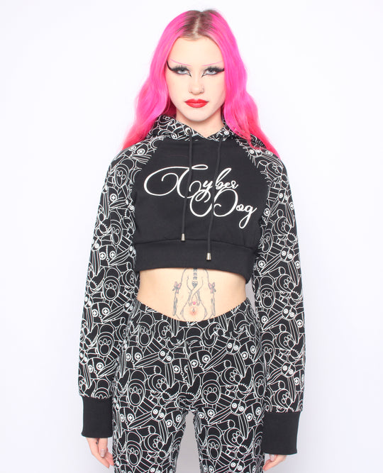 CROP HOODIE BUNNY BUSINESS