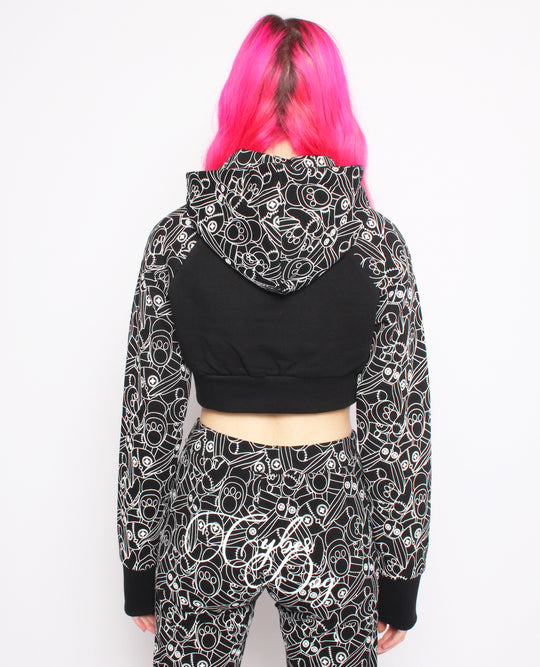 CROP HOODIE BUNNY BUSINESS