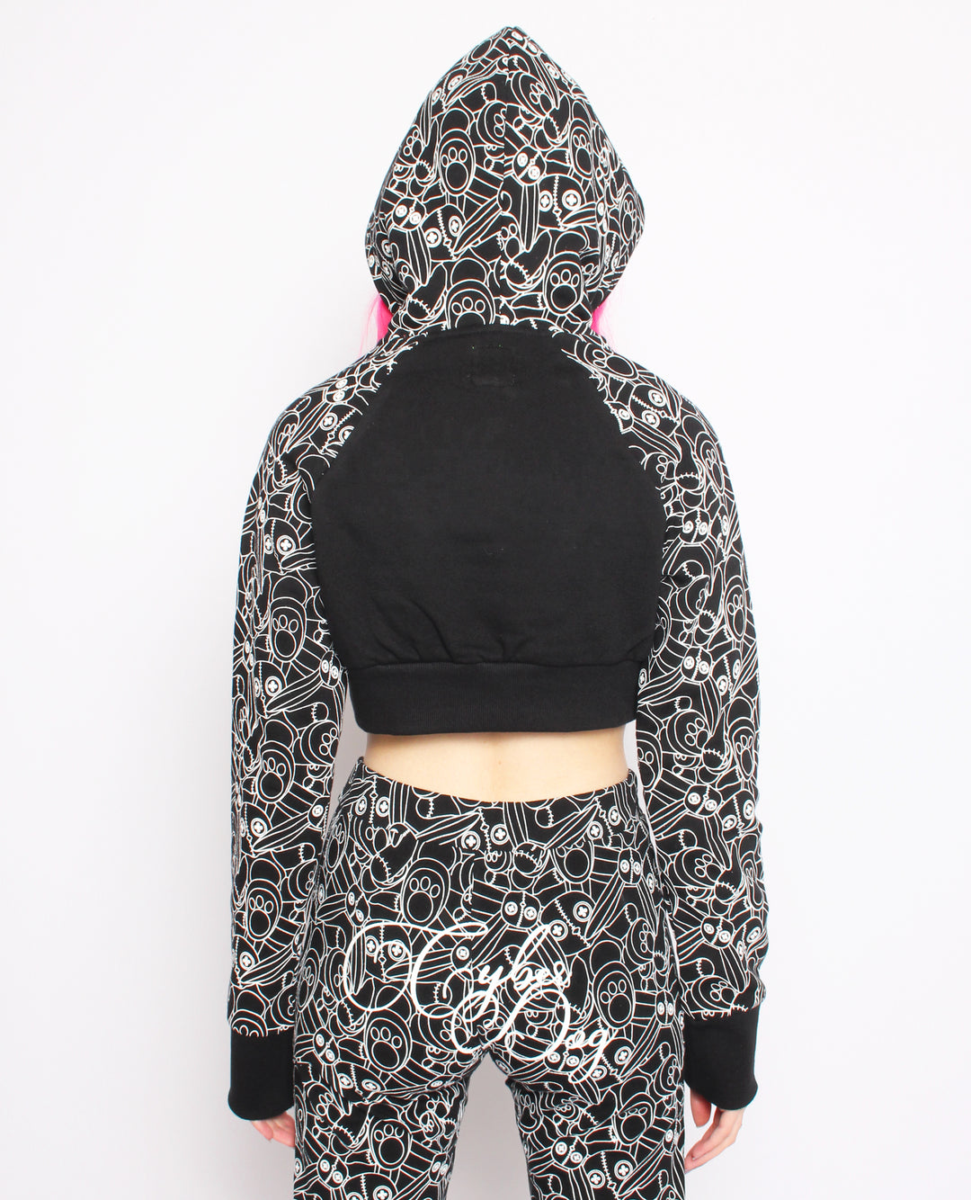 CROP HOODIE BUNNY BUSINESS